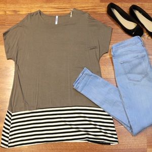 Mocha and Striped Tunic